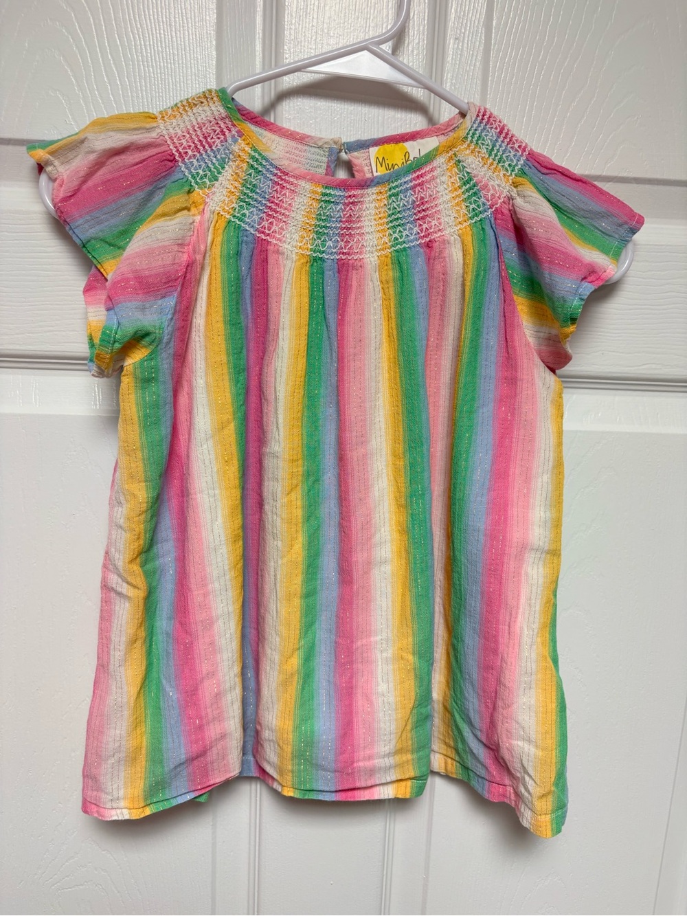 Mini Boden Smocked Neck Top
